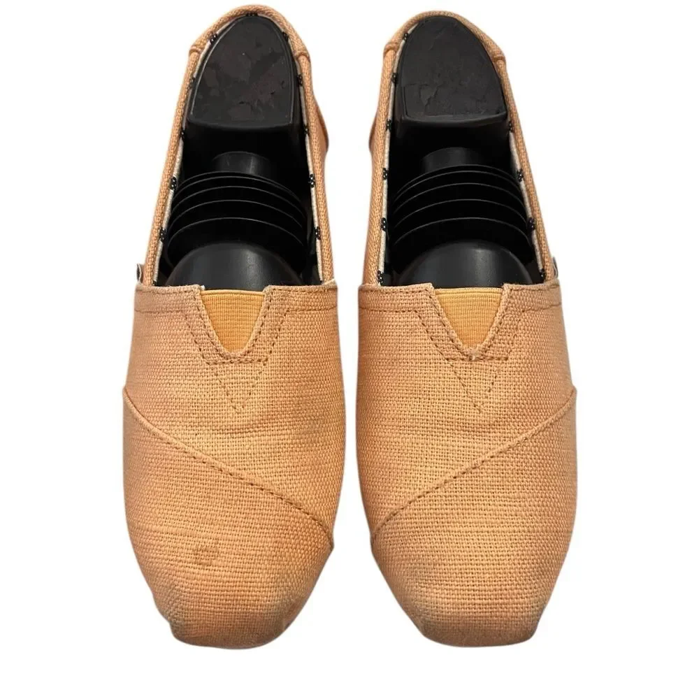 Toms Classic Venice Alparagata Orange Mist Canvas Slip-On Shoes 5.5